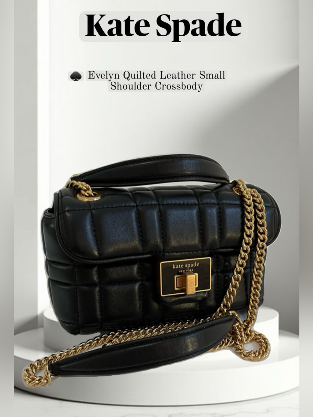 kate spade Evelyn Quilted Leather Small Shoulder Crossbody